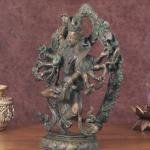 Vintage Nepalese Dancing Shiva | 12.5" x 9" x 3" | 4.3 kg | Green Patina | Traditional Himalayan Art | Sacred Hindu Sculpture | Jaipurio